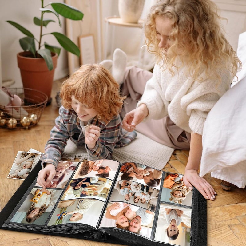 Lanpn Baby Photo Album 4x6 600 Pockets, Linen Cover Photo Book Newborn Bebe Album Memory Book with Front Window Holds 600 Horizontal and Vertical Pictures Gift for Boy Girl Baby Shower Colorful - Image 5